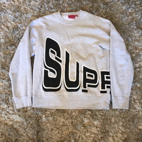 Supreme Side Arc Crewneck Light Grey M - Picture 3 of 7